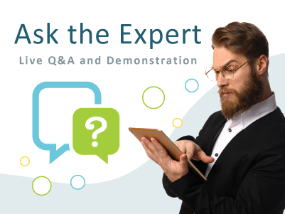 Display for MeetingOne's ask the expert live Q&A and demo